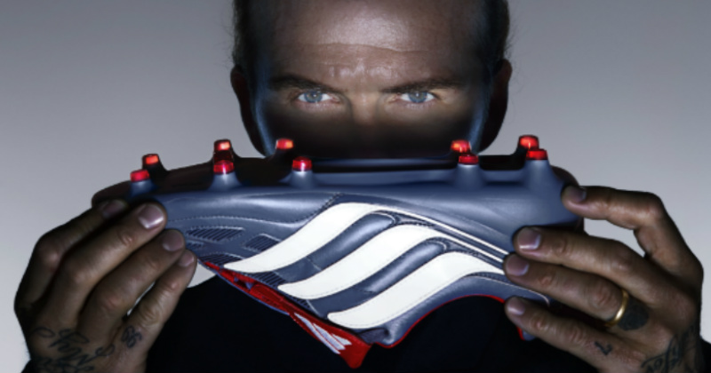 David Beckham Holding the adidas Predator
